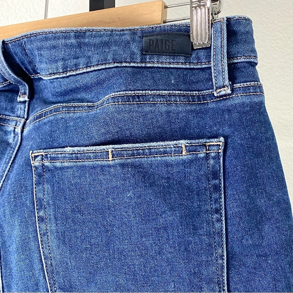 PAIGE Jax Denim Knee Shorts Size 30 Bermuda Modest - Picture 9 of 17